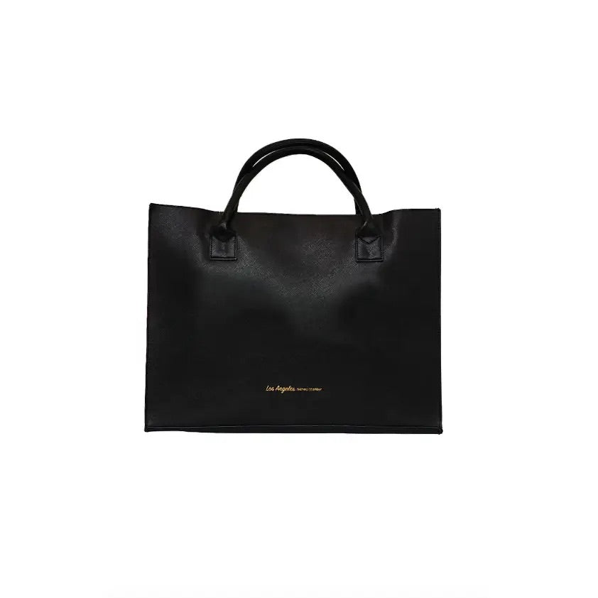 Wavy Vegan Leather Hand bag - Black – Belissh